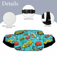 Cargar imagen en el visor de la galería, Riñonera cuadrada de doble capa XB0610007 para hombre y mujer personalizado con patrón foto texto
