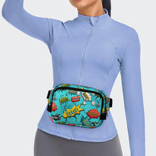 Cargar imagen en el visor de la galería, Riñonera cuadrada de doble capa XB0610007 para hombre y mujer personalizado con patrón foto texto
