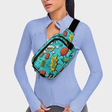 Cargar imagen en el visor de la galería, Riñonera cuadrada de doble capa XB0610007 para hombre y mujer personalizado con patrón foto texto
