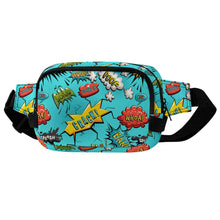 Cargar imagen en el visor de la galería, Riñonera cuadrada de doble capa XB0610007 para hombre y mujer personalizado con patrón foto texto
