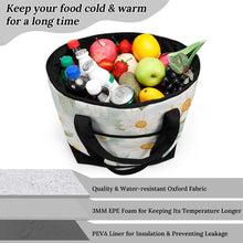 Cargar imagen en el visor de la galería, Bolsa Tote Térmica de Gran Capacidad XB0601064 personalizado con patrón foto texto (impresión de imagen única)
