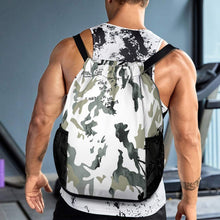 Cargar imagen en el visor de la galería, Mochila de viaje bolsa de gimnasio mochila deportiva con cordón (separación húmeda y seca) personalizado con patrón foto texto
