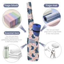 Cargar imagen en el visor de la galería, Versátil bolsa de almacenamiento para esterilla de yoga con bolsillos de gran capacidad personalizado con patrón foto texto
