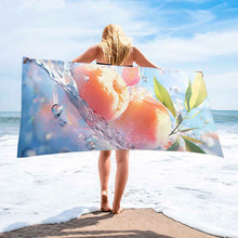 Cargar imagen en el visor de la galería, Toalla de playa talla grande de terciopelo de doble cara 160 x 80 cm personalizado con patrón foto texto
