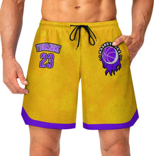 Cargar imagen en el visor de la galería, Pantalones cortos de baloncesto de malla con cordón para hombre LQK hasta 4XL personalizado con patrón foto texto (impresión de imágenes múltiples)
