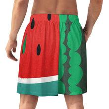 Cargar imagen en el visor de la galería, Pantalones cortos de pijama de seda hielo para hombre LM012 personalizado con patrón foto texto (impresión de imagen única)
