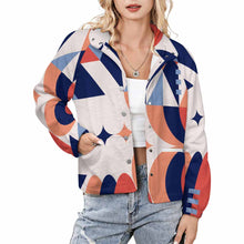 Cargar imagen en el visor de la galería, Chaqueta de Cuello Alto para Mujer LM552 personalizado con patrón foto texto (impresión de imagen única)
