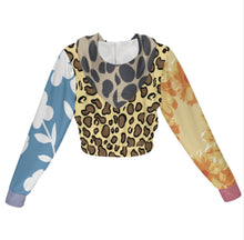 Cargar imagen en el visor de la galería, Sudadera con capucha clásica recortada con cremallera para mujer ZRF personalizado con patrón foto texto (impresión de imágenes múltiples)
