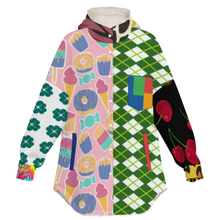 Cargar imagen en el visor de la galería, Sudadera con capucha de felpa de doble capa para mujer MWL507 personalizado con patrón foto texto (impresión de imágenes múltiples)
