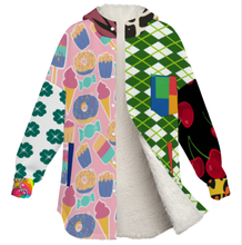 Cargar imagen en el visor de la galería, Sudadera con capucha de felpa de doble capa para mujer MWL507 personalizado con patrón foto texto (impresión de imágenes múltiples)
