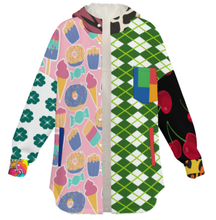 Cargar imagen en el visor de la galería, Sudadera con capucha de felpa de doble capa para mujer MWL507 personalizado con patrón foto texto (impresión de imágenes múltiples)
