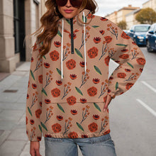 Cargar imagen en el visor de la galería, Sudadera con capucha de doble capa con bolsillos (forrada) para mujer MWL683 personalizado con patrón foto texto (impresión de imagen única)
