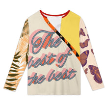 Cargar imagen en el visor de la galería, Camiseta de mujer de manga larga con cuello inclinado y botones con estampado de texto y nombre personalizado con patrón foto texto (impresión de imágenes múltiples)
