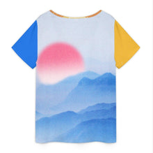 Cargar imagen en el visor de la galería, Camiseta de mujer con cuello en V y manga corta VDT tallas S a 5XL personalizado con patrón foto texto (impresión de imágenes múltiples)
