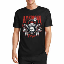 Cargar imagen en el visor de la galería, Camiseta 100% algodón orgánico estampada en el frente personalizado con patrón foto texto
