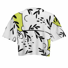 Cargar imagen en el visor de la galería, Camiseta de mujer con cuello redondo y crop top de playa MSYX253 personalizado con patrón foto texto
