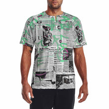 Cargar imagen en el visor de la galería, Camiseta Raglan manga corta para hombre DT36 con tres botones personalizado con foto patrón texto (impresión de imagen única)

