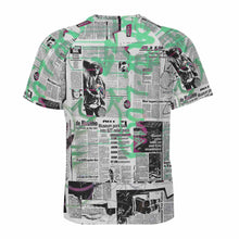 Cargar imagen en el visor de la galería, Camiseta Raglan manga corta para hombre DT36 con tres botones personalizado con foto patrón texto (impresión de imagen única)
