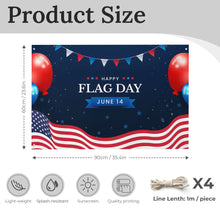 Cargar imagen en el visor de la galería, Bandera con un agujero en cada esquina personalizado con patrón foto texto
