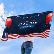 Cargar imagen en el visor de la galería, Bandera con un agujero en cada esquina personalizado con patrón foto texto
