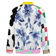 Cargar imagen en el visor de la galería, Chaqueta de béisbol universitaria para mujer SDS2507 personalizado con patrón foto texto (impresión de imágenes múltiples)
