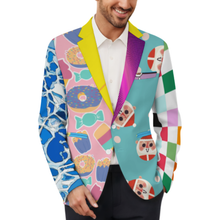 Cargar imagen en el visor de la galería, Chaqueta de traje formal para hombre Z34W personalizado con patrón foto texto (impresión de imágenes múltiples)
