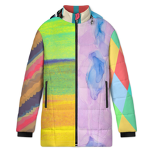Cargar imagen en el visor de la galería, Chaqueta acolchada de algodón con cremallera para mujer MWL516 personalizado con patrón foto texto (impresión de imágenes múltiples)
