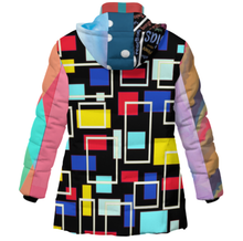 Cargar imagen en el visor de la galería, Chaqueta acolchada de algodón con cremallera para mujer MWL516 personalizado con patrón foto texto (impresión de imágenes múltiples)
