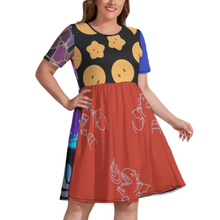 Cargar imagen en el visor de la galería, Vestido camisero de talla grande para mujer NZ034 personalizado con patrón foto texto (impresión de imágenes múltiples)
