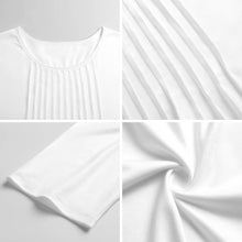 Cargar imagen en el visor de la galería, Blusa Fruncida Mujer Manga 3/4 | Top Drapeado Personalizable
