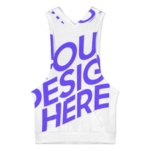 Cargar imagen en el visor de la galería, Camiseta de tirantes para mujer con capucha y bolsillos BX07 personalizado con patrón foto texto
