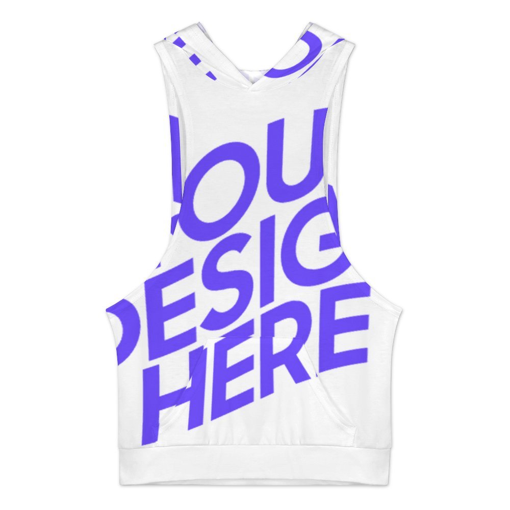 Camiseta de tirantes para mujer con capucha y bolsillos BX07 personalizado con patrón foto texto