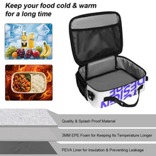 Cargar imagen en el visor de la galería, Bolsa térmica para almuerzo de gran capacidad (30 x 24,5 x 11 cm) personalizado con patrón foto texto
