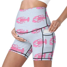 Cargar imagen en el visor de la galería, Pantalones Cortos Yoga Premamá Personalizados con Bolsillos
