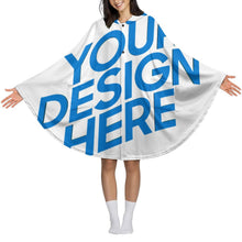 Cargar imagen en el visor de la galería, Manta con capucha unisex NDP08 personalizado con patrón foto texto (impresión de imagen única)
