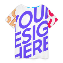 Cargar imagen en el visor de la galería, Camiseta de mujer con cuello en V y manga corta VDT tallas S a 5XL personalizado con patrón foto texto (impresión de imágenes múltiples)
