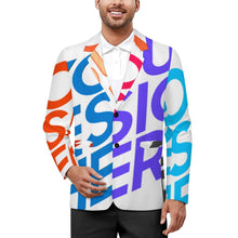 Cargar imagen en el visor de la galería, Traje de 2 botones para hombre LTM100852 personalizado con patrón foto texto (impresión de imágenes múltiples)
