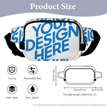 Cargar imagen en el visor de la galería, Riñonera cuadrada de doble capa XB0610007 para hombre y mujer personalizado con patrón foto texto
