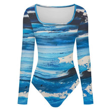 Cargar imagen en el visor de la galería, Square Collar Long Sleeved Jumpsuit Waves

