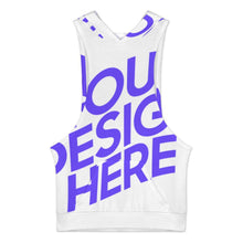 Cargar imagen en el visor de la galería, Camiseta de tirantes para mujer con capucha y bolsillos BX07 personalizado con patrón foto texto
