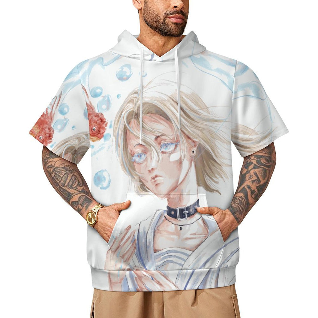 Sudadera Capucha Manga Corta Hombre | Tejido Air Layer Personalizable