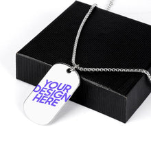 Cargar imagen en el visor de la galería, Collar Conmemorativo / Colgante de Placa Identificación para Mujer Hombre SS1401117 Grabado Personalizado con Texto Nombre
