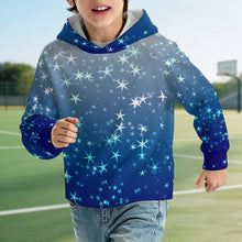 Cargar imagen en el visor de la galería, Raglan Sleeve Hoodie Stars, Blue, Gradients
