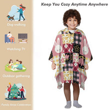 Cargar imagen en el visor de la galería, Manta con capucha para niños RTDP09 personalizado con patrón foto texto (impresión de imagen única)
