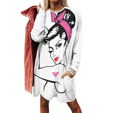 Cargar imagen en el visor de la galería, Sudadera Larga Oversize con Bolsillos | Túnica Personalizada 2XS-6XL
