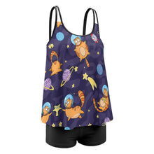 Cargar imagen en el visor de la galería, Tankini Vestido con Short | Bañador Falda 2 Piezas Tallas Grandes
