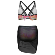 Cargar imagen en el visor de la galería, Conjunto de Baño Personalizado con Falda de Malla y Cuello en V
