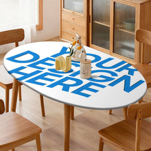 Cargar imagen en el visor de la galería, Mantel ovalado impermeable de hule JJ05191097 personalizado con patrón foto texto
