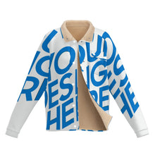 Cargar imagen en el visor de la galería, Camisas casuales de polar para mujer MWL505 con cuello alto personalizado con patrón foto texto
