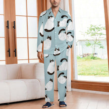 Cargar imagen en el visor de la galería, Pijama con Cuello Cubano para Hombre | Personalizable con Tu Foto
